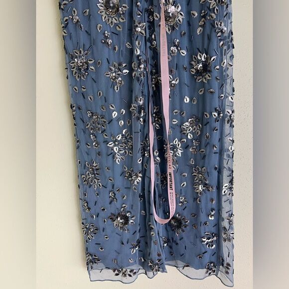 Mac Duggal Sparkling Blue Maxi Gown - Picture 7 of 13